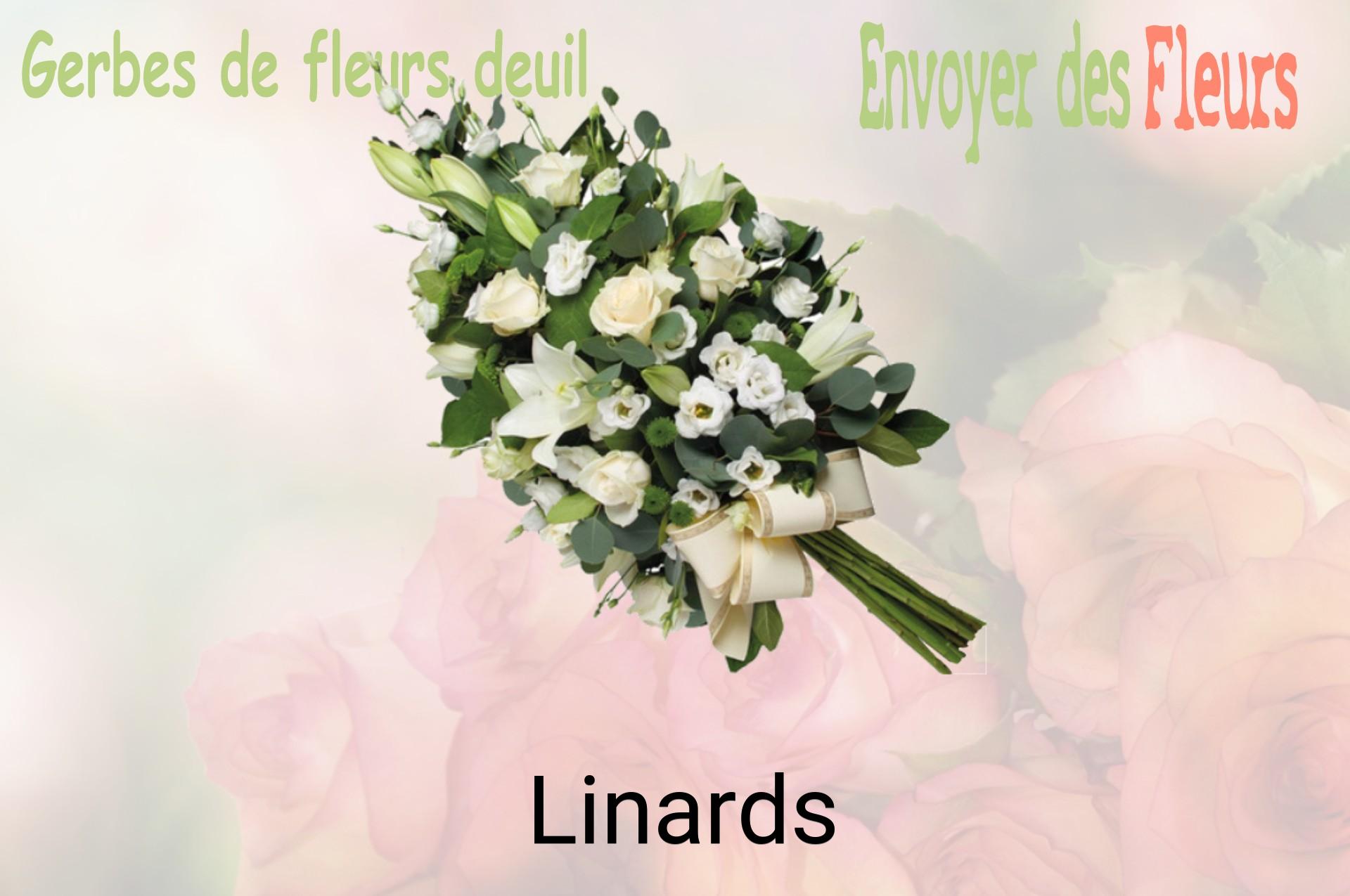 Gerbe de fleurs de deuil livrée à Linards
